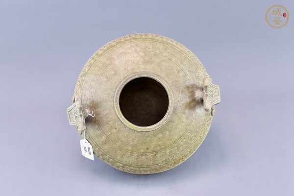 古玩陶瓷漢代青瓷瓿真品鑒賞圖