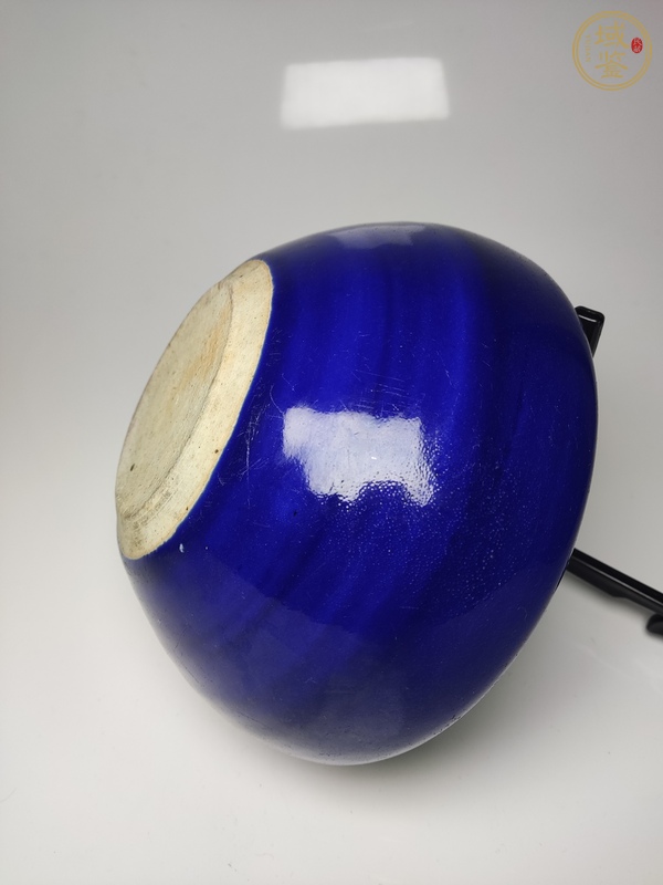 古玩陶瓷藍釉洗式香爐真品鑒賞圖