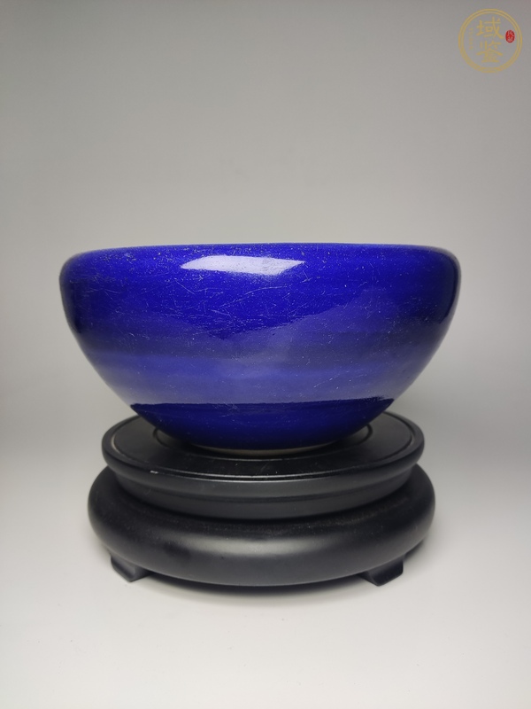 古玩藍釉洗式香爐真品鑒賞圖