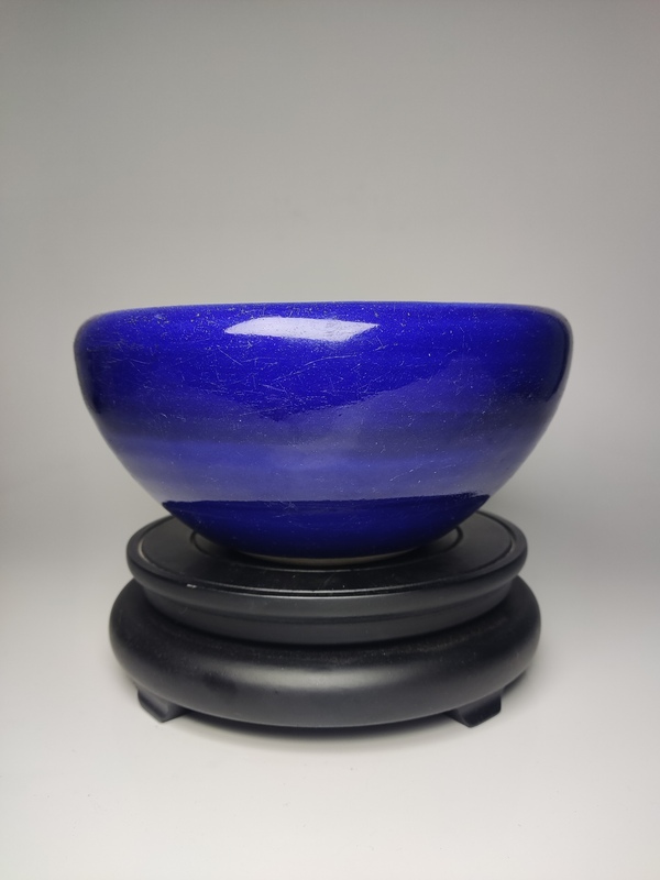 古玩轉賣清中期·霽藍釉洗式香爐拍賣，當前價格299元