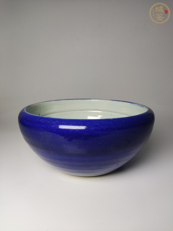 古玩陶瓷藍釉洗式香爐真品鑒賞圖
