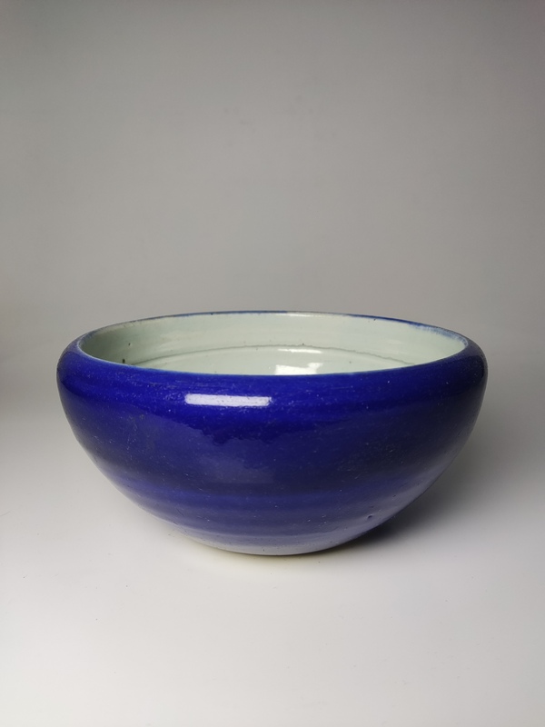 古玩陶瓷清中期·霽藍釉洗式香爐拍賣,當前價格1980元