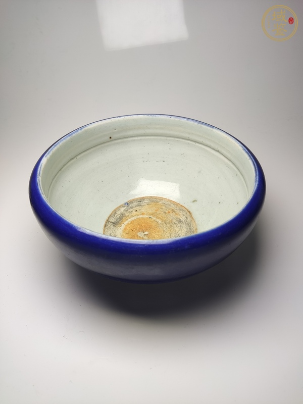 古玩陶瓷藍釉洗式香爐真品鑒賞圖