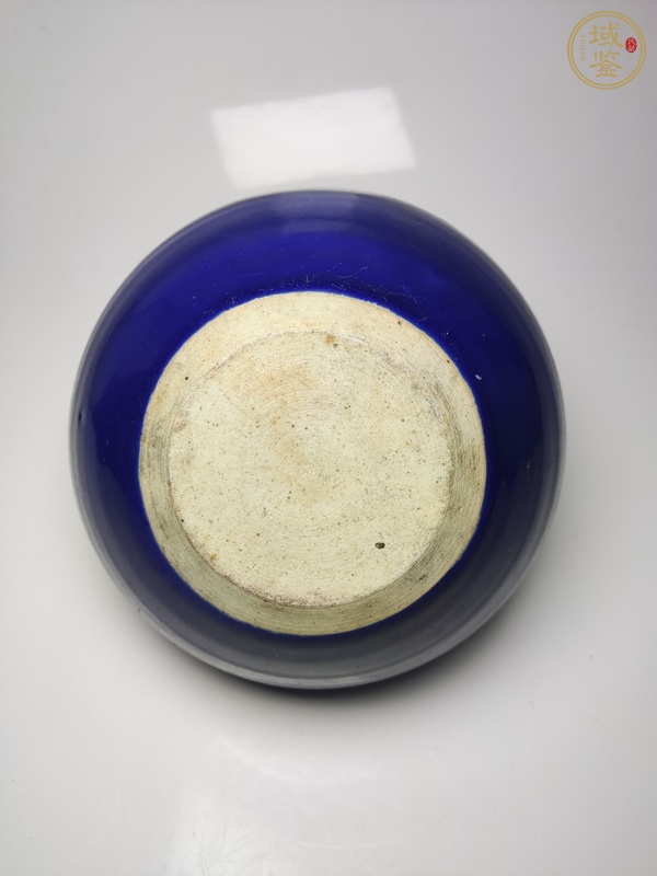 古玩陶瓷藍釉洗式香爐真品鑒賞圖