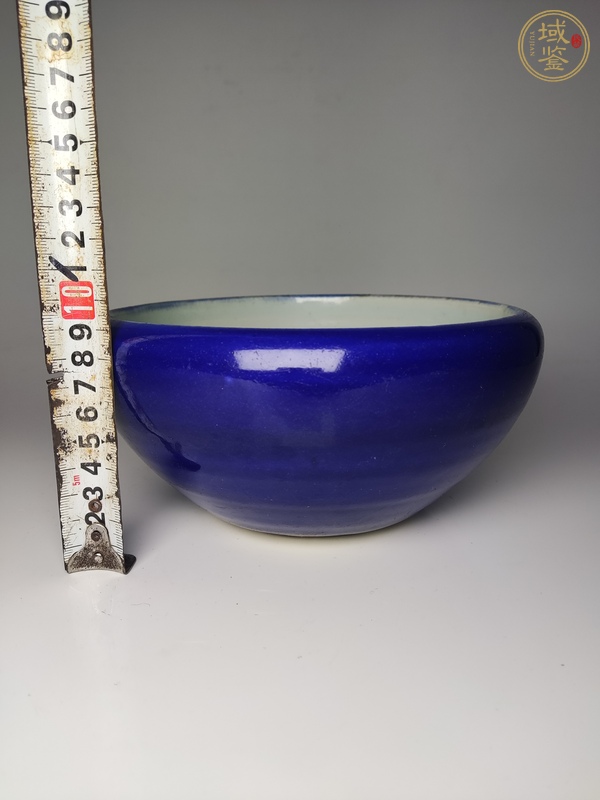 古玩陶瓷藍釉洗式香爐真品鑒賞圖