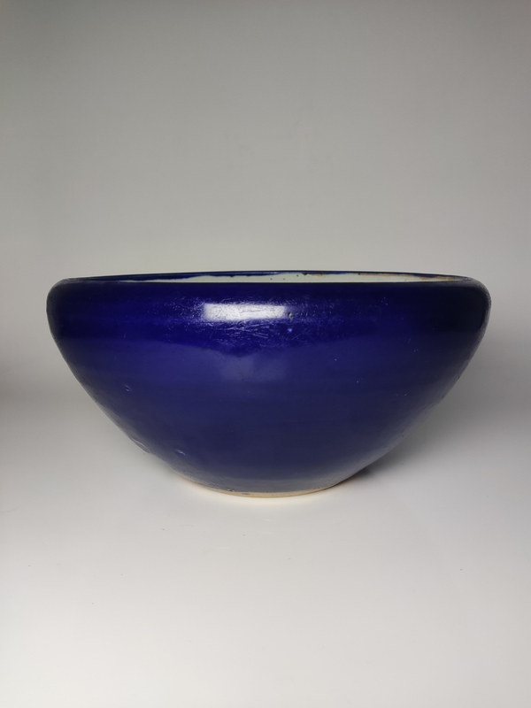 古玩轉賣清乾隆·霽藍釉洗式香爐【巨無霸】拍賣，當前價格128元
