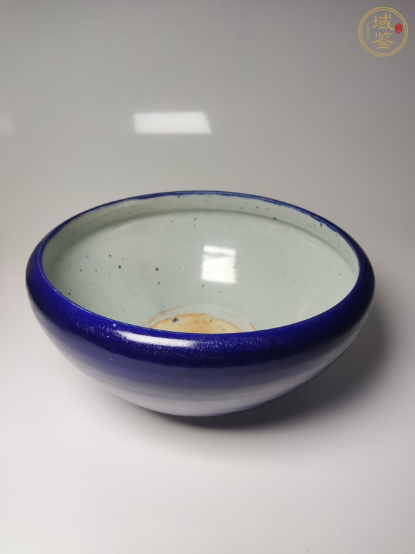 古玩陶瓷藍釉洗式香爐真品鑒賞圖