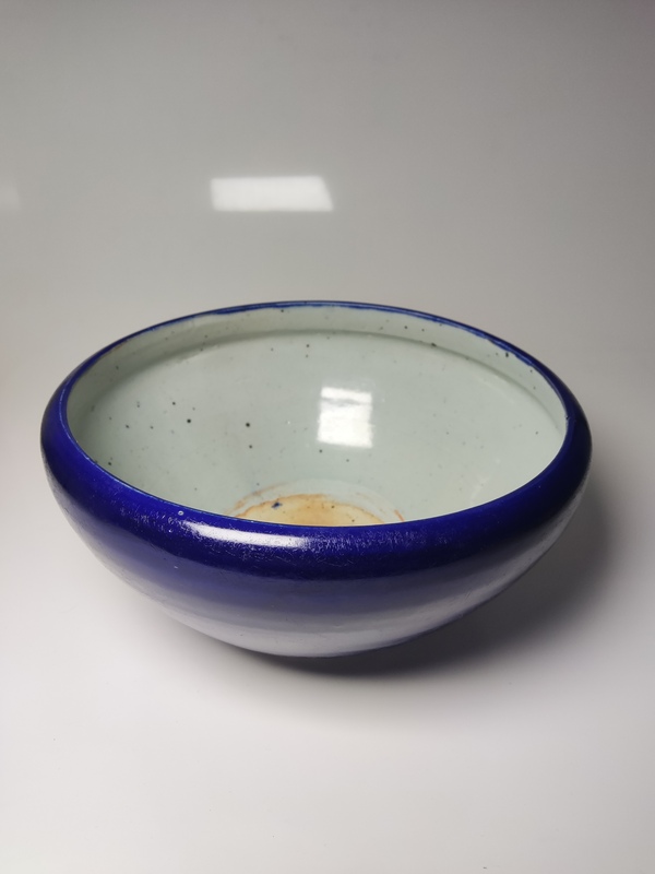 古玩陶瓷清乾隆·霽藍釉洗式香爐【巨無霸】拍賣，當前價格1800元