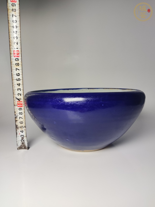 古玩陶瓷藍釉洗式香爐真品鑒賞圖