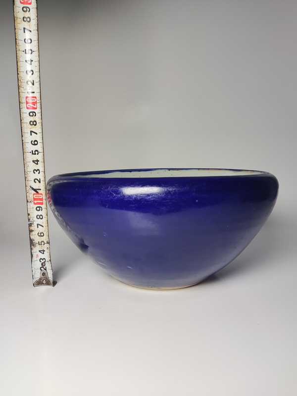 古玩陶瓷清乾隆·霽藍釉洗式香爐【巨無霸】拍賣，當前價格1800元