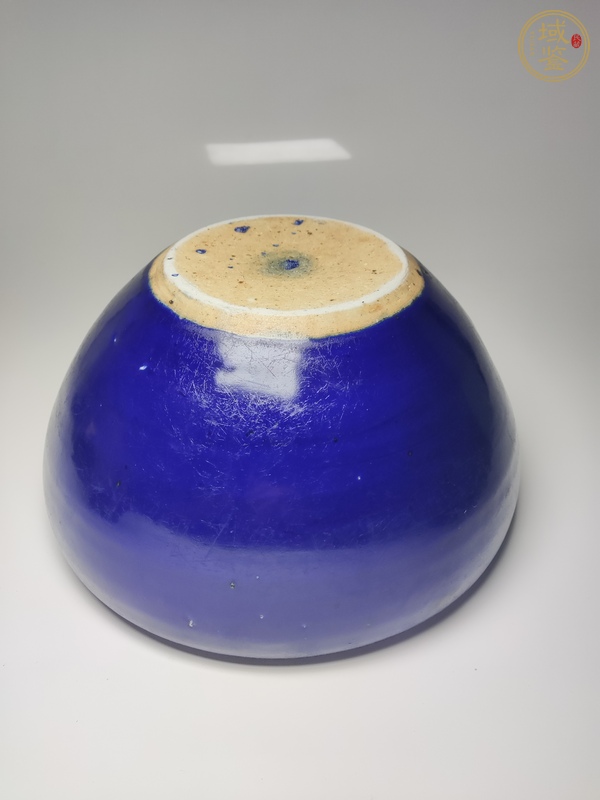 古玩陶瓷藍釉洗式香爐真品鑒賞圖