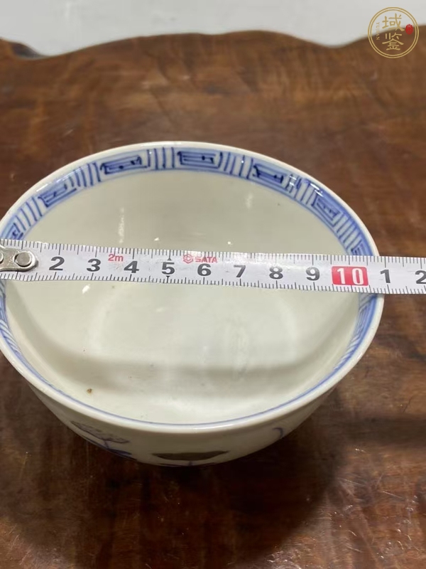 古玩陶瓷民國青花釉里紅蓋碗真品鑒賞圖