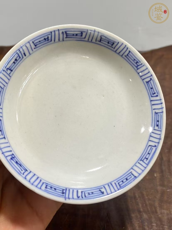 古玩陶瓷民國青花釉里紅蓋碗真品鑒賞圖