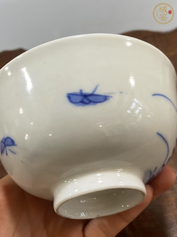 古玩陶瓷民國青花釉里紅蓋碗真品鑒賞圖