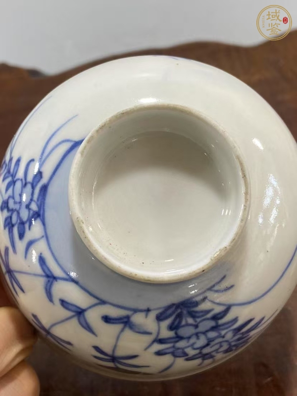 古玩陶瓷民國青花釉里紅蓋碗真品鑒賞圖