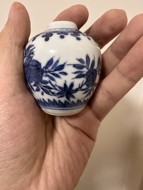 古玩陶瓷花果紋青花瓶拍賣，當前價格8500元