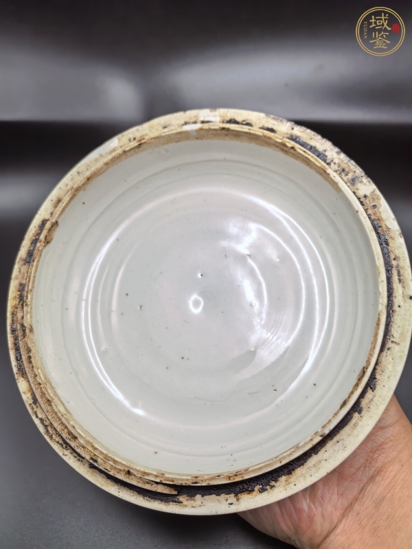 古玩陶瓷青花福字蓋缸真品鑒賞圖