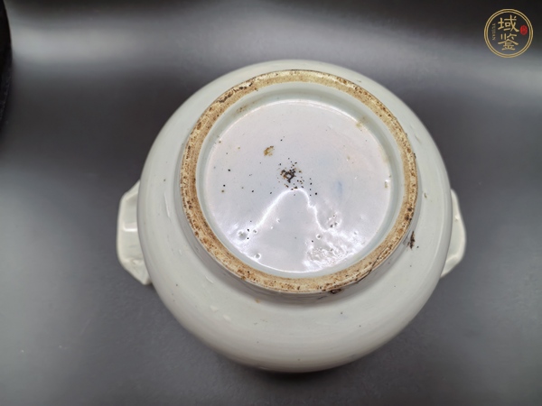 古玩陶瓷青花福字蓋缸真品鑒賞圖