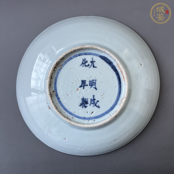 古玩青花松鶴紋盤真品鑒賞圖