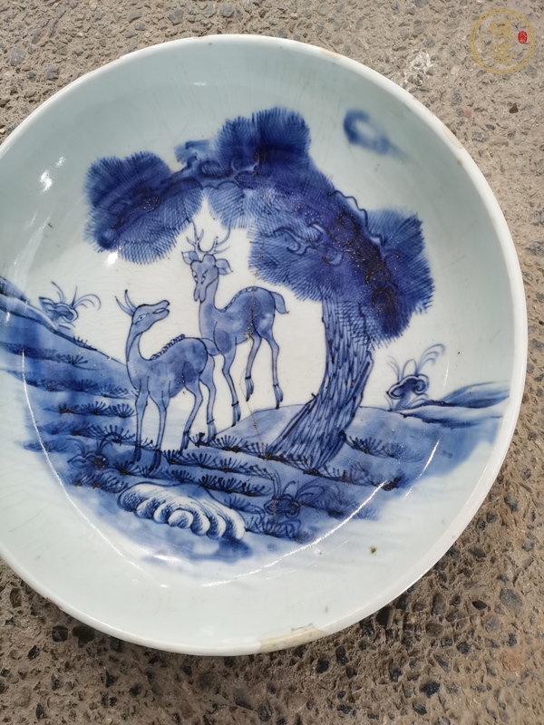古玩陶瓷松鹿紋真品鑒賞圖