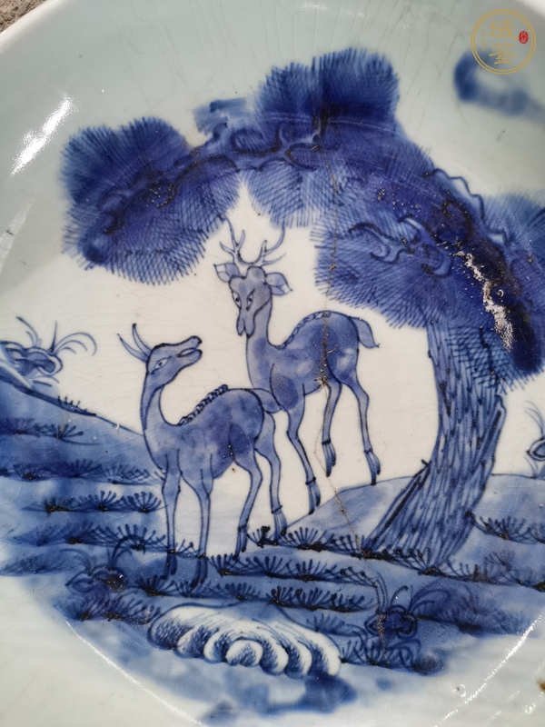 古玩陶瓷松鹿紋真品鑒賞圖