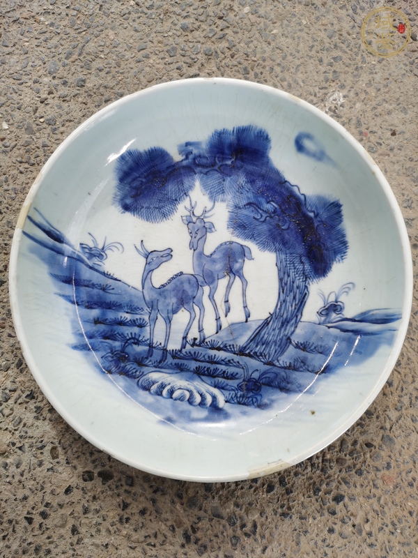 古玩陶瓷松鹿紋真品鑒賞圖