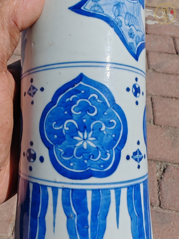 古玩陶瓷青花花觚真品鑒賞圖