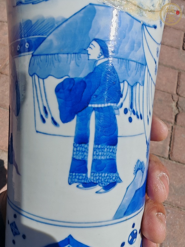 古玩陶瓷青花花觚真品鑒賞圖