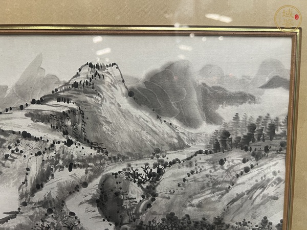 古玩字畫(huà)水墨山水鏡片真品鑒賞圖