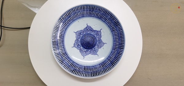 古玩陶瓷德化窯青花盤真品鑒賞圖