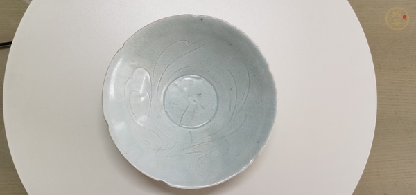 古玩陶瓷青白釉刻花葵口碗真品鑒賞圖