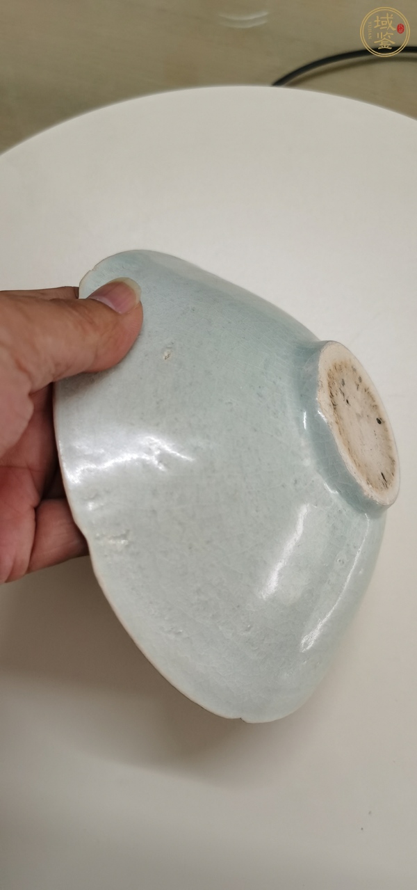 古玩陶瓷青白釉刻花葵口碗真品鑒賞圖