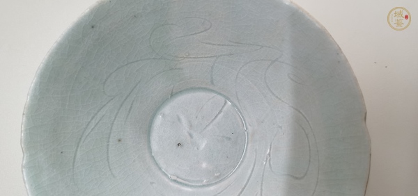 古玩陶瓷青白釉刻花葵口碗真品鑒賞圖