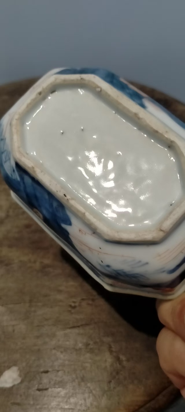古玩陶瓷青花加彩調色盒拍賣，當前價格1280元