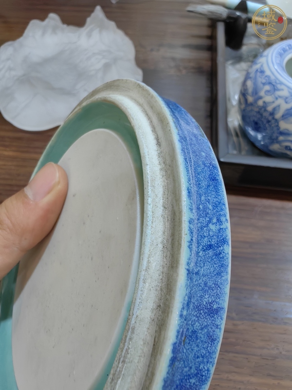 古玩陶瓷 爐鈞釉硯臺真品鑒賞圖