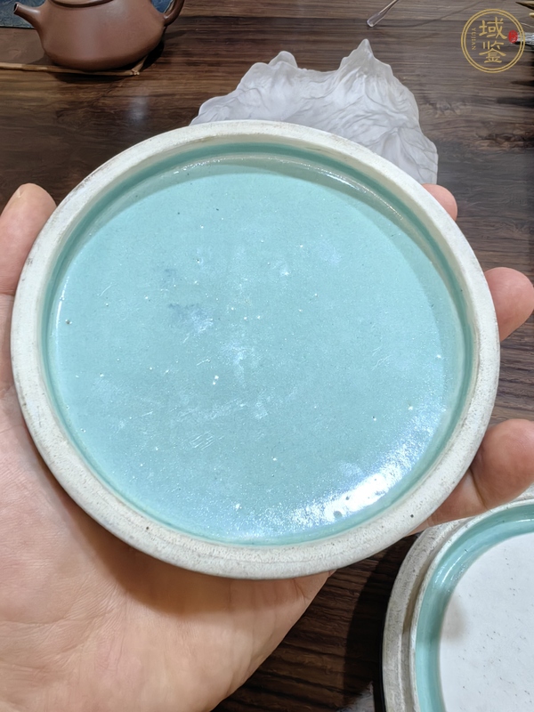 古玩陶瓷 爐鈞釉硯臺真品鑒賞圖