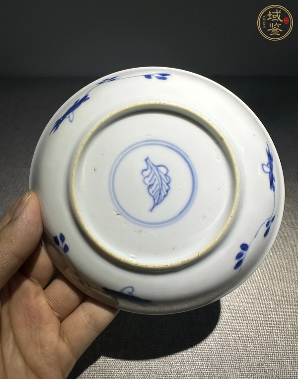 古玩陶瓷康熙青花花卉紋小盤真品鑒賞圖