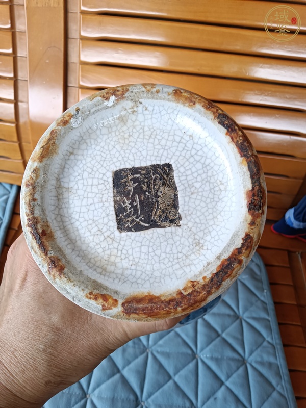 古玩陶瓷哥釉青花釉里紅花卉紋觀音瓶真品鑒賞圖