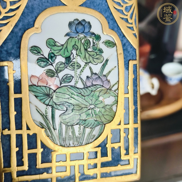 古玩陶瓷四方瓶真品鑒賞圖