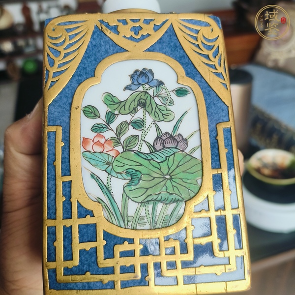古玩陶瓷四方瓶真品鑒賞圖