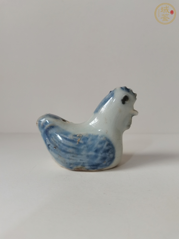 古玩陶瓷青花公雞水滴真品鑒賞圖
