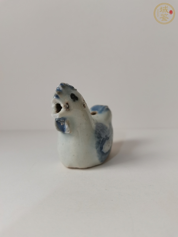 古玩陶瓷青花公雞水滴真品鑒賞圖