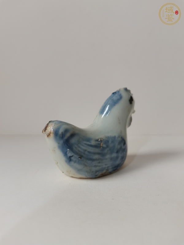 古玩陶瓷青花公雞水滴真品鑒賞圖