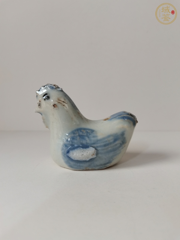 古玩陶瓷青花公雞水滴真品鑒賞圖