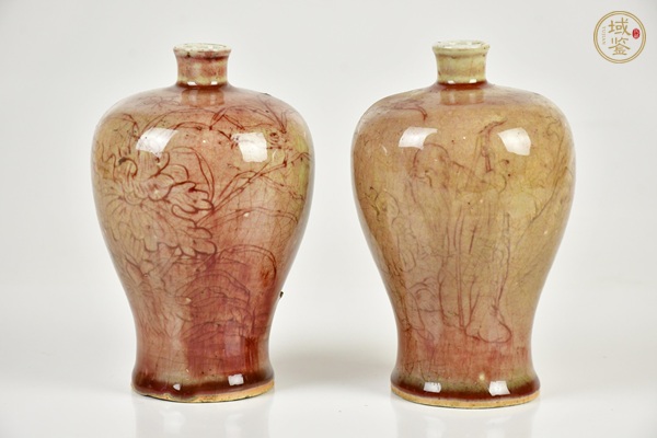 古玩陶瓷紅釉梅瓶真品鑒賞圖