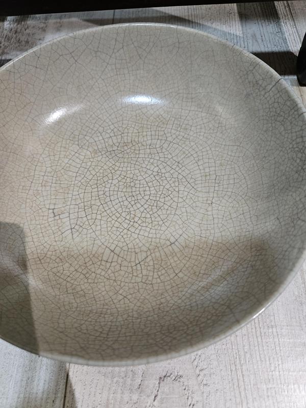 古玩陶瓷哥釉印花蓮瓣紋盤拍賣，當(dāng)前價格8600元