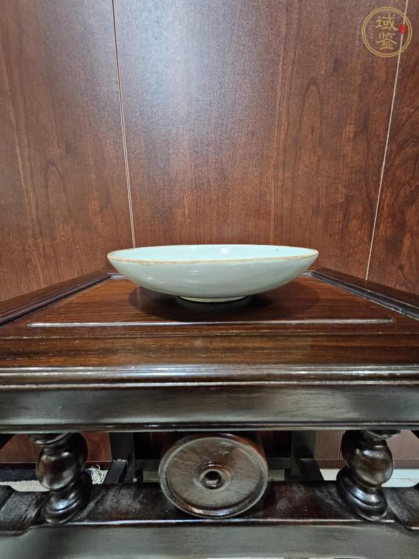 古玩陶瓷蕉葉詩文盤真品鑒賞圖