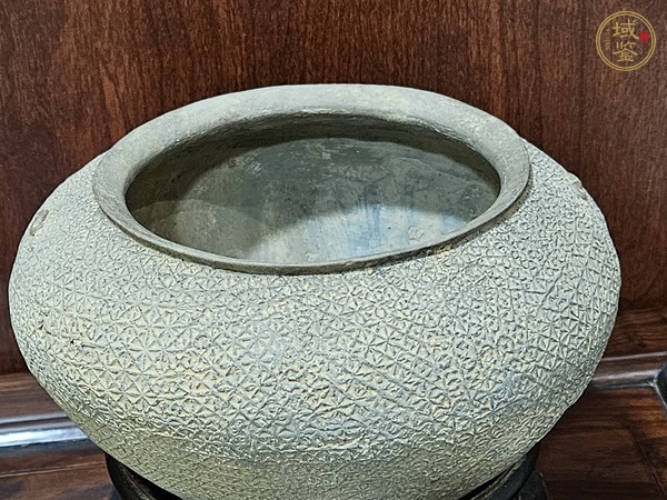 古玩陶瓷s鈕印紋硬陶罐真品鑒賞圖
