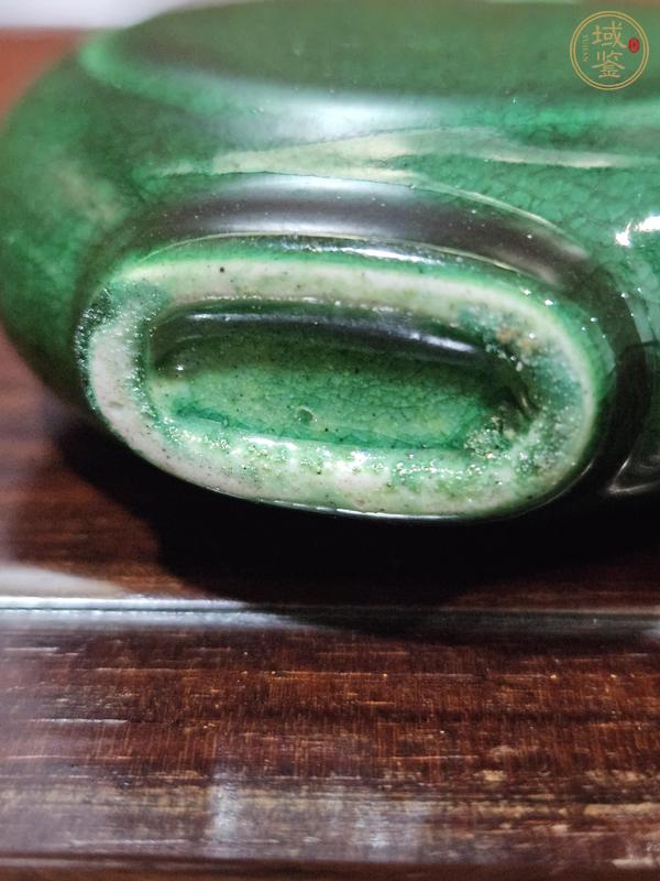 古玩陶瓷綠哥釉鼻煙壺真品鑒賞圖