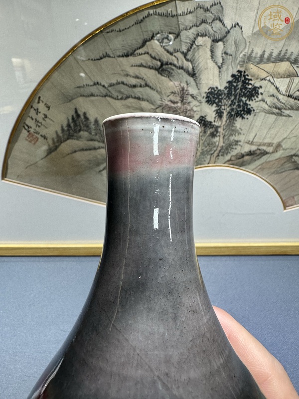 古玩陶瓷窯變釉錐把瓶真品鑒賞圖